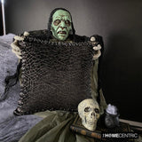 Crystal Black Mosaic - Black Velvet Decorative Throw Cushion Cover