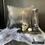 Knight Of Soul - Gray Art Silk Decorative Throw Cushion Cover