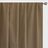 Mocha Brown Velvet Curtain Panels
