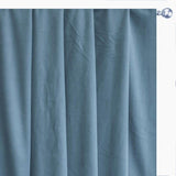 Dusky Blue Velvet Curtain Panels