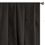 Dark Brown Velvet Curtain Panels