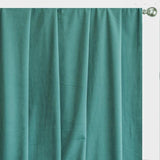 Aqua Green Velvet Curtain Panels