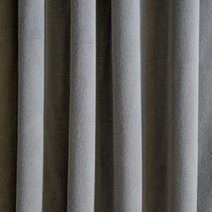 Light Grey Velvet Curtain Panels