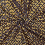 Gold Hexagon Embroidery Fabric by the Metre