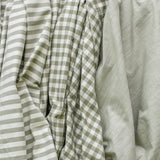 Olive Green Gingham Checks Cotton Fabric by the Metre