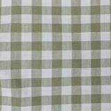 Olive Green Gingham Checks Cotton Fabric by the Metre