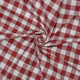 Red Gingham Checks Cotton Fabric by the Metre