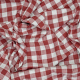 Red Gingham Checks Cotton Fabric by the Metre