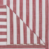 Red Gingham Stripes Cotton Fabric