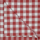 Red Gingham Checks Cotton Fabric