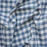 Blue Gingham Checks Cotton Fabric by the Metre