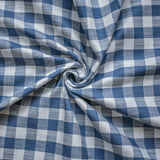 Blue Gingham Checks Cotton Fabric by the Metre