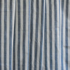 Blue Gingham Stripes Cotton Fabric by the Metre