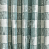 Teal Gingham Checks Cotton Fabric by the Metre
