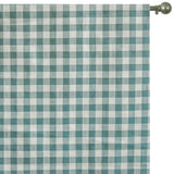 Teal Gingham Checks Cotton Fabric by the Metre