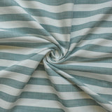 Teal Gingham Stripes Cotton Fabric by the Metre