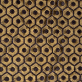 Gold Hexagon Embroidery Fabric by the Metre