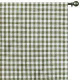 Olive Green Gingham Checks Cotton Fabric by the Metre