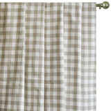Beige Gingham Checks Cotton Fabric by the Metre