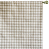 Beige Gingham Checks Cotton Fabric by the Metre