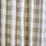 Beige Gingham Checks Cotton Fabric by the Metre