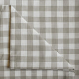 Beige Gingham Checks Cotton Fabric