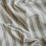 Beige Gingham Stripes Cotton Fabric by the Metre