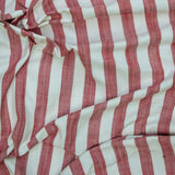 Red Gingham Stripes Cotton Fabric by the Metre