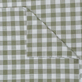 Olive Green Gingham Checks Cotton Fabric