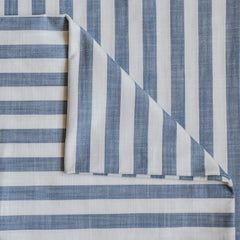 Blue Gingham Stripes Cotton Fabric