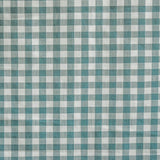 Teal Gingham Checks Cotton Fabric by the Metre