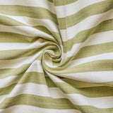 Chartreuse Gingham Stripes Cotton Fabric by the Metre