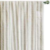 Beige Gingham Stripes Cotton Fabric by the Metre