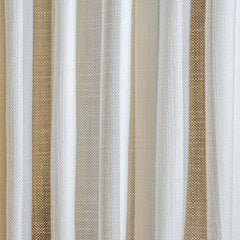 Beige Gingham Stripes Cotton Fabric by the Metre