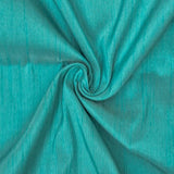 Aqua Art Silk Curtain Panels