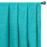 Aqua Art Silk Curtain Panels