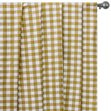 Mustard Yellow Gingham Checks Cotton Fabric by the Metre