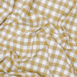 Mustard Yellow Gingham Checks Cotton Fabric by the Metre
