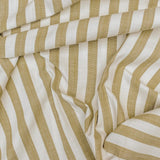 Mustard Yellow Stripes Cotton Fabric by the Metre
