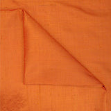 Saffron Orange Pure Silk Dupioni Curtain Panels