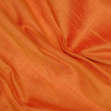Saffron Orange Pure Silk Dupioni Curtain Panels