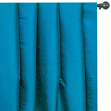 Turquoise Blue Pure Silk Dupioni Curtain Panels
