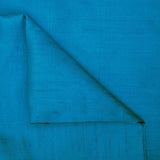 Turquoise Blue Pure Silk Dupioni Curtain Panels