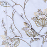 Pearl Beige Cotton Embroidery Fabric by the Metre, Beige Cotton Fabric
