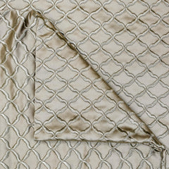 Gold Zari Satin Zari Embroidery Fabric by the Metre, Beige Satin Fabric