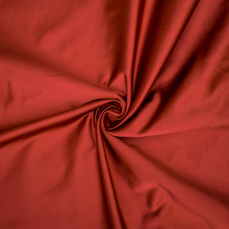 Rust Heavy Satin Fabric by the Metre