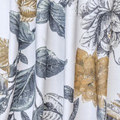 Mustard Printed Cotton Fabric by the Metre, Yellow Cotton Fabric