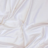 Off White Heavy Satin Fabric by the Metre, White Satin Fabric