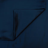 Navy Blue Heavy Satin Fabric by the Metre, Blue Satin Fabric