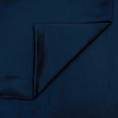 Navy Blue Heavy Satin Fabric by the Metre, Blue Satin Fabric